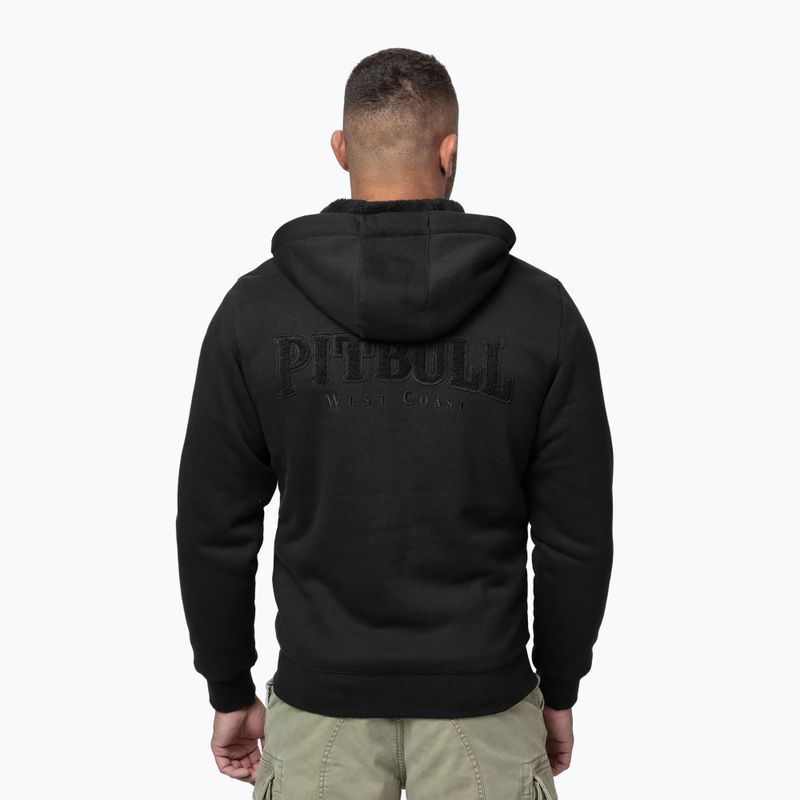 Bluza męska Pitbull Ruffin Detroit Hooded Zip black/black 3
