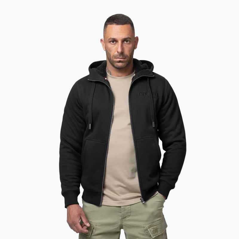 Bluza męska Pitbull Ruffin Detroit Hooded Zip black/black 4