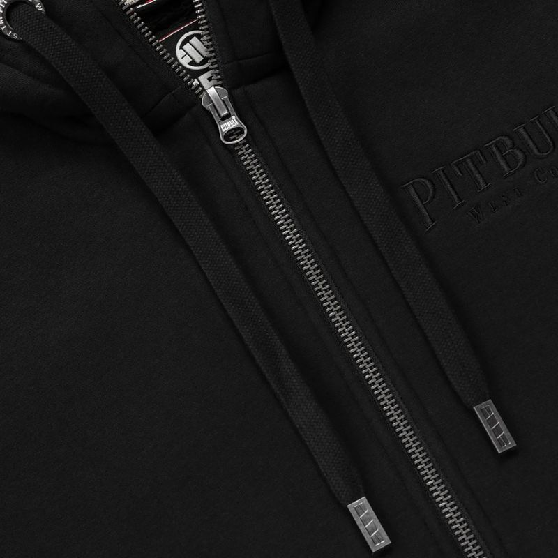 Bluza męska Pitbull Ruffin Detroit Hooded Zip black/black 8