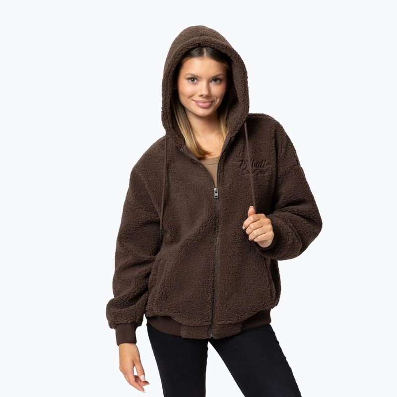 Bluza damska Pitbull Daisy Hooded Zip dark chocolate 4