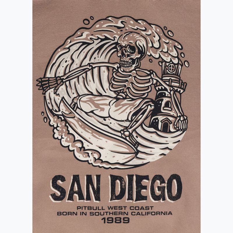 Bluza damska Pitbull Skull Surf Hooded Zip chocolate mousse 11