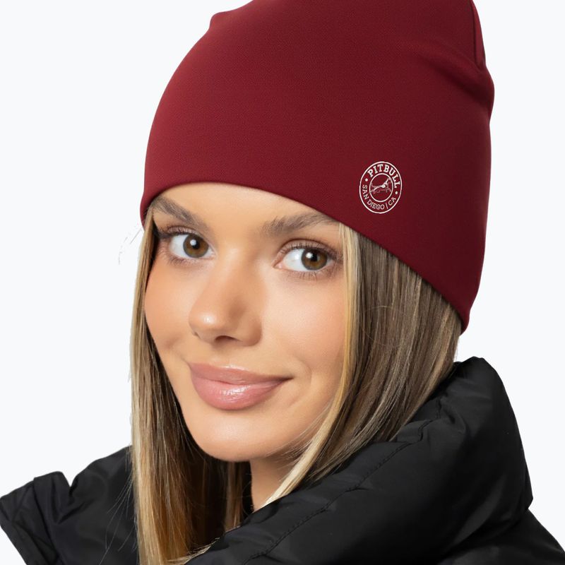 Czapka zimowa Pitbull San Diego Ca Beanie burgundy 4