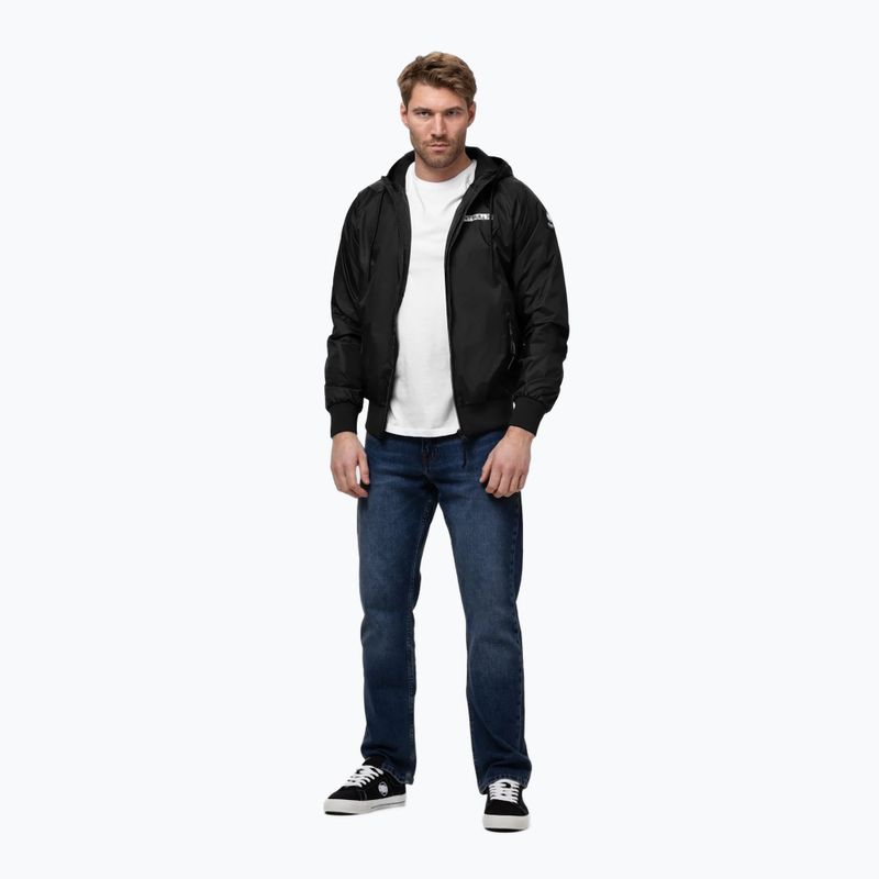Kurtka męska Pitbull Athletic Logo Nylon Hooded black 2