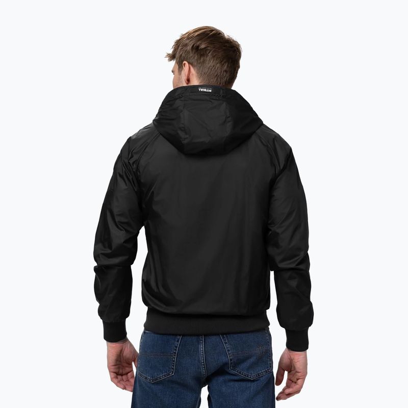 Kurtka męska Pitbull Athletic Logo Nylon Hooded black 3