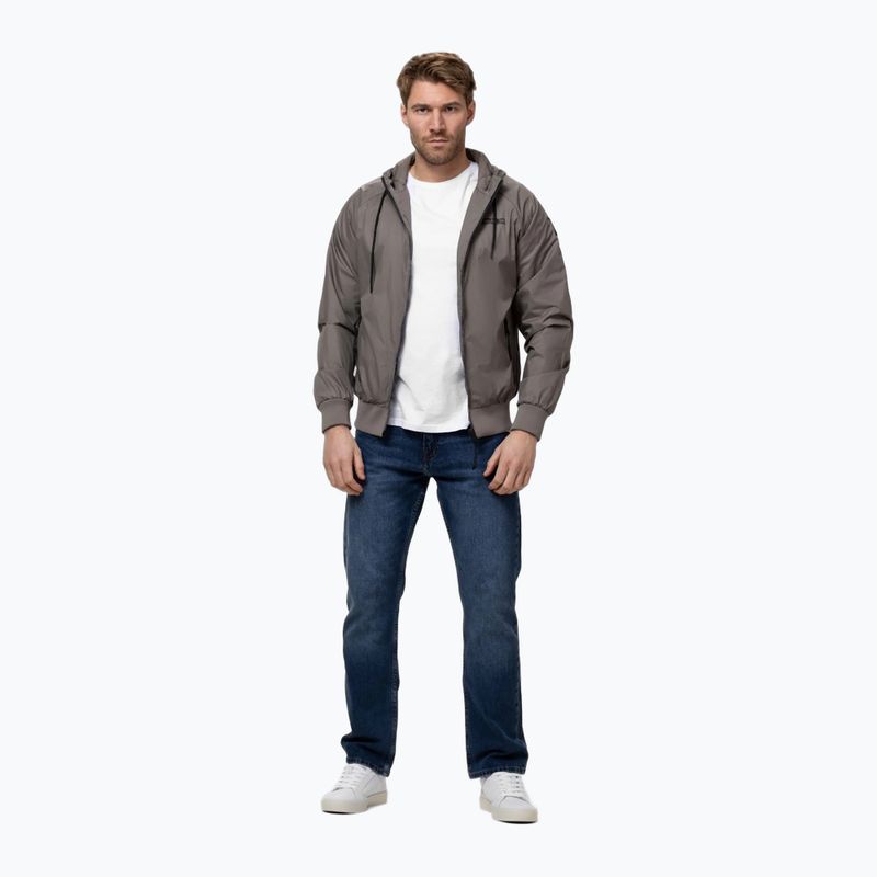 Kurtka męska Pitbull Athletic Logo Nylon Hooded taupe 2