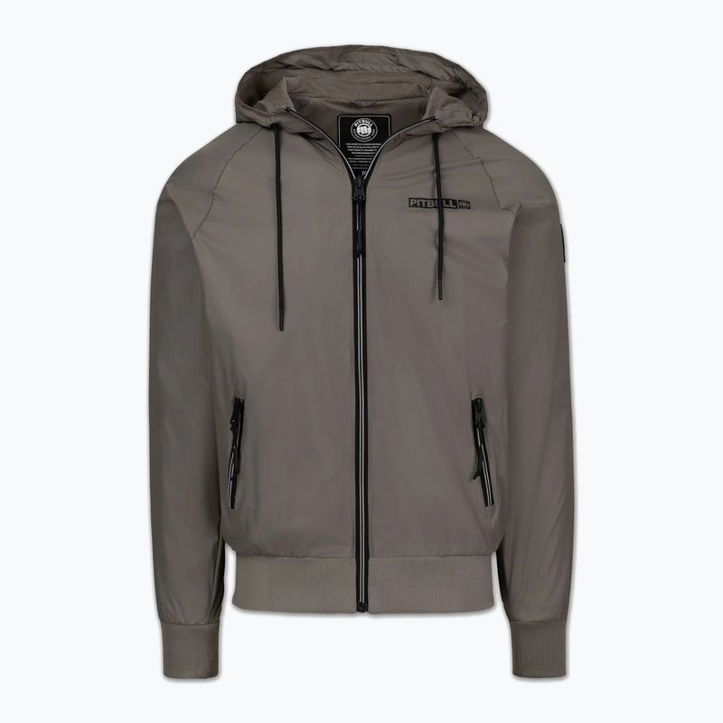 Kurtka męska Pitbull Athletic Logo Nylon Hooded taupe 5