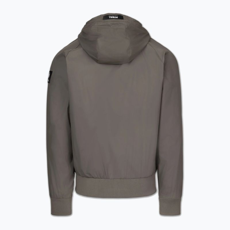 Kurtka męska Pitbull Athletic Logo Nylon Hooded taupe 6