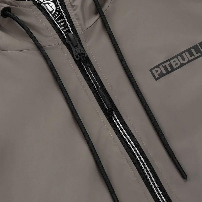 Kurtka męska Pitbull Athletic Logo Nylon Hooded taupe 7