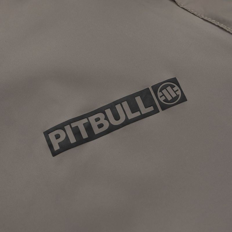 Kurtka męska Pitbull Athletic Logo Nylon Hooded taupe 8