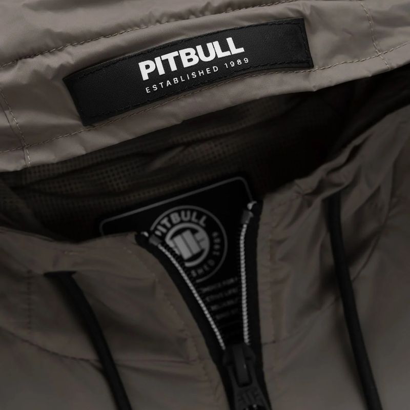 Kurtka męska Pitbull Athletic Logo Nylon Hooded taupe 9