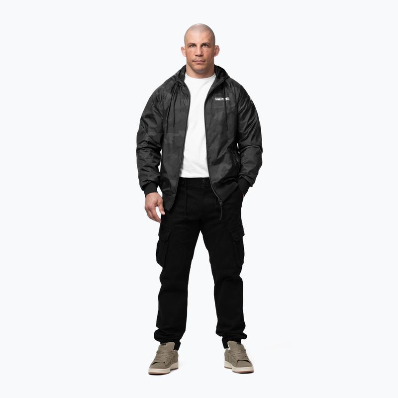 Kurtka męska Pitbull Athletic Logo Nylon Hooded black 2