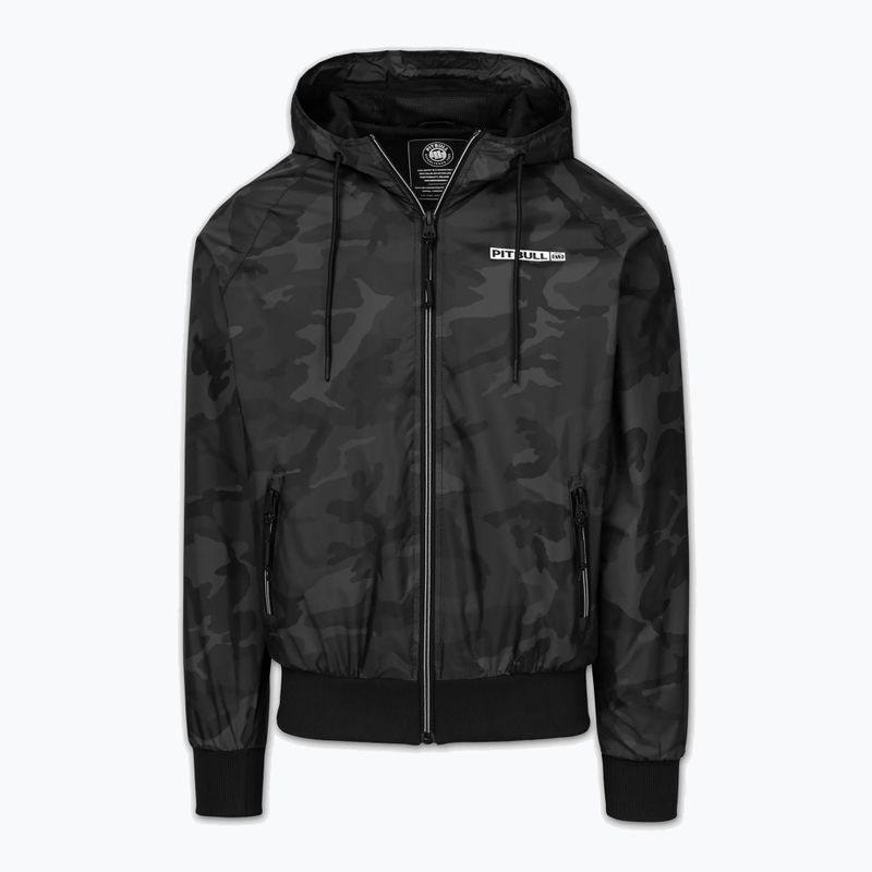 Kurtka męska Pitbull Athletic Logo Nylon Hooded black 6