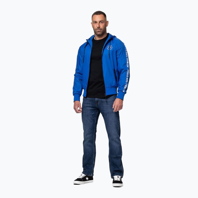 Kurtka męska Pitbull Athletic Tape Nylon Hooded electric blue 2