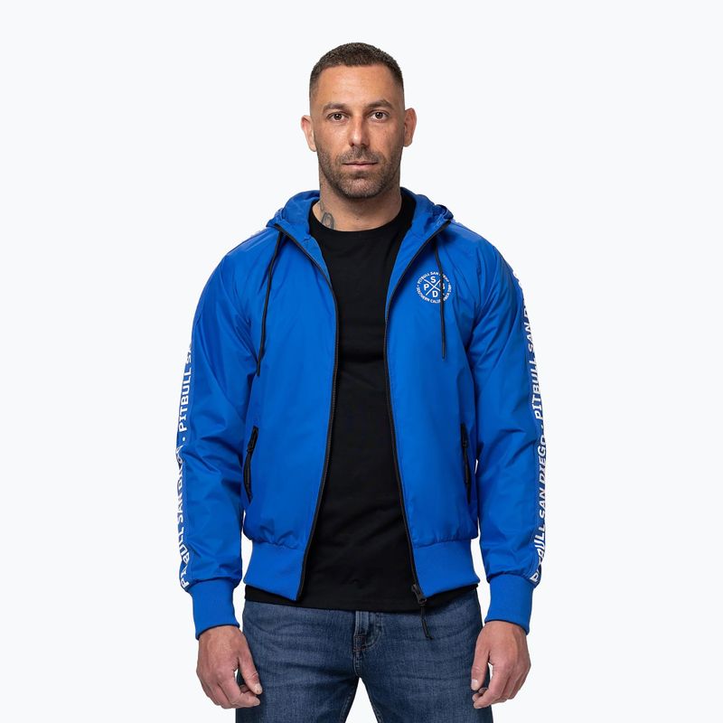 Kurtka męska Pitbull Athletic Tape Nylon Hooded electric blue 4