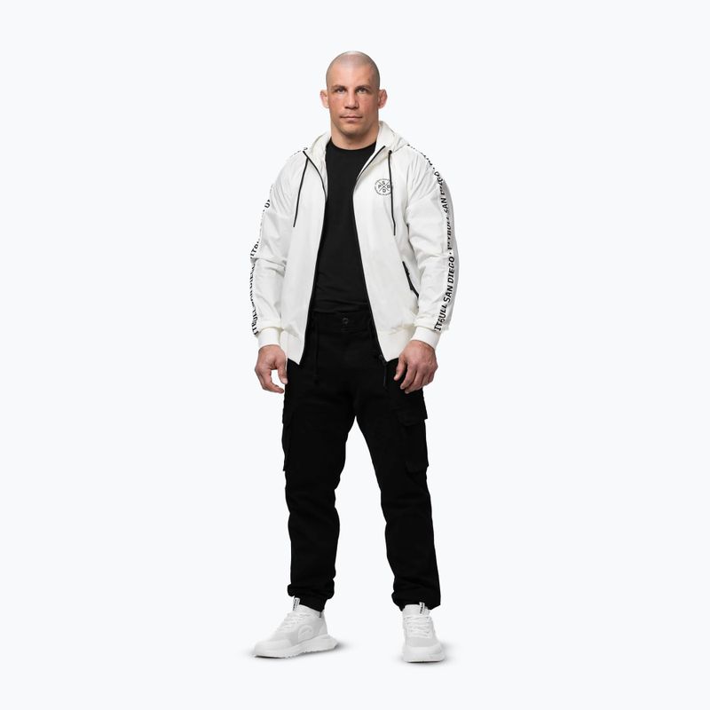 Kurtka męska Pitbull Athletic Tape Nylon Hooded off white 2