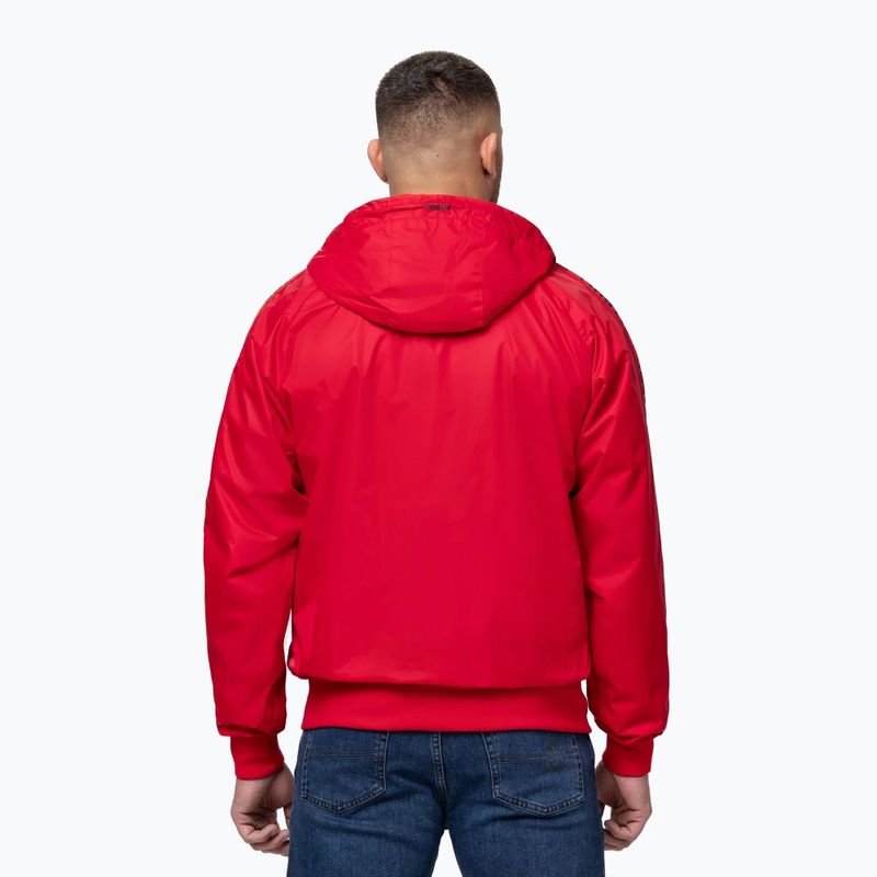 Kurtka męska Pitbull Athletic Tape Nylon Hooded red 3