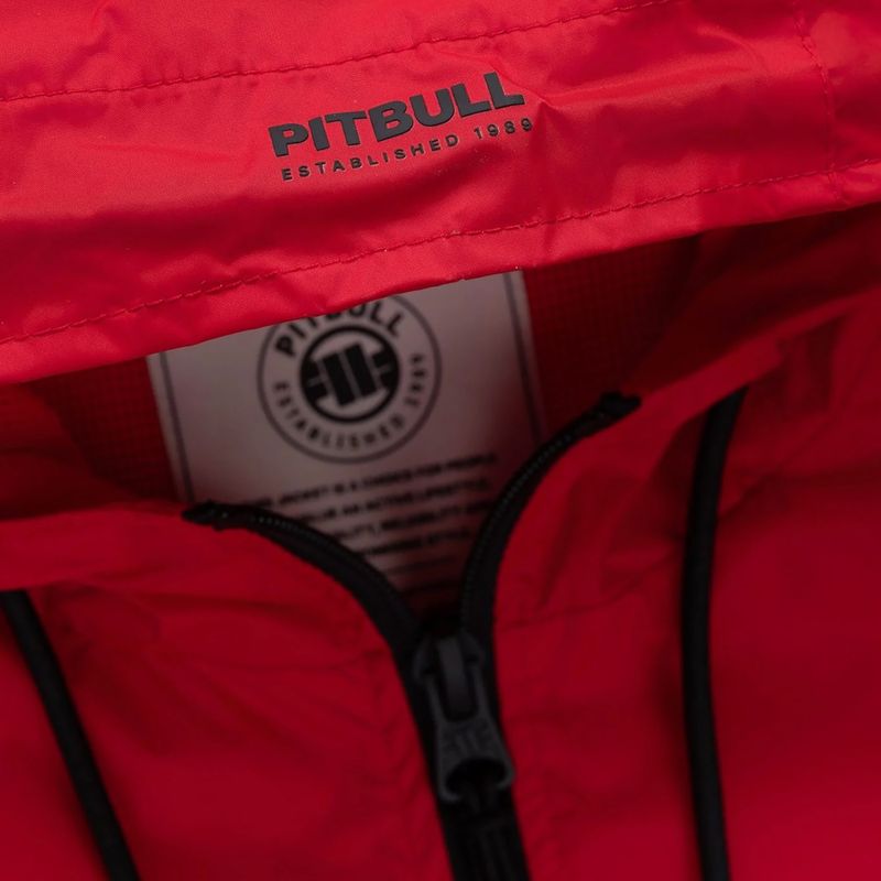 Kurtka męska Pitbull Athletic Tape Nylon Hooded red 9