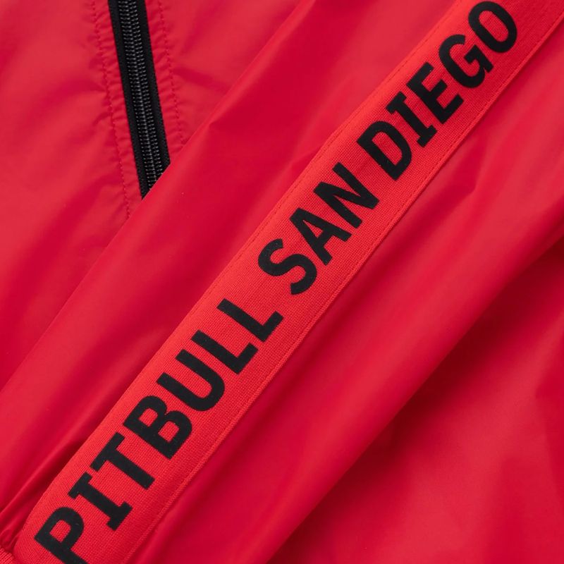 Kurtka męska Pitbull Athletic Tape Nylon Hooded red 11