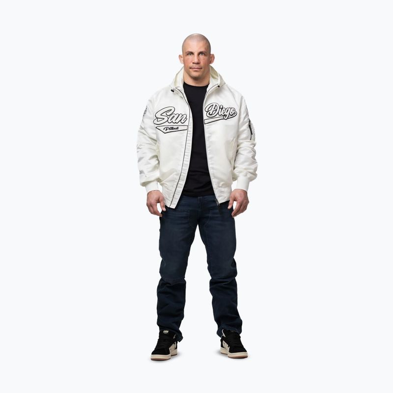 Kurtka męska Pitbull Aero Flight Hooded off white 2