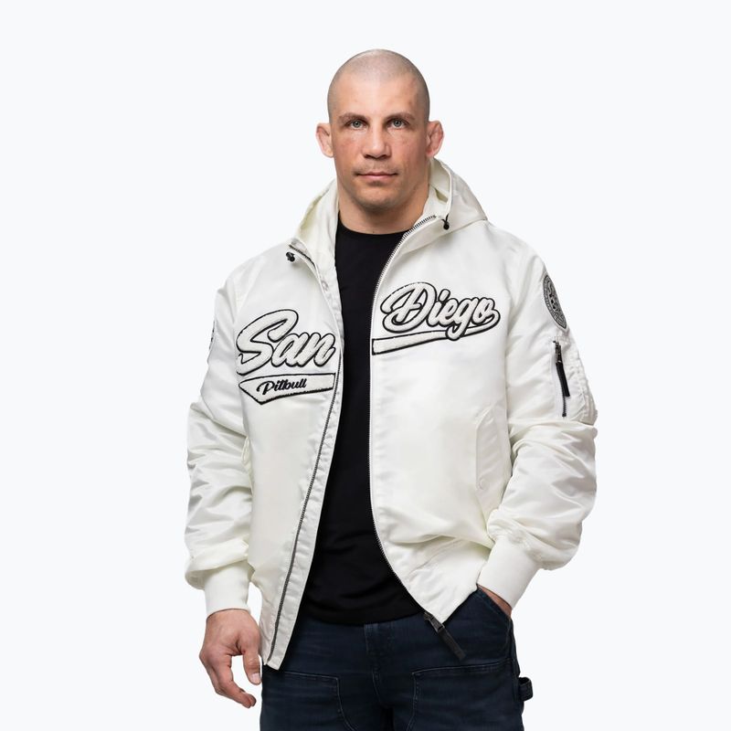 Kurtka męska Pitbull Aero Flight Hooded off white 4