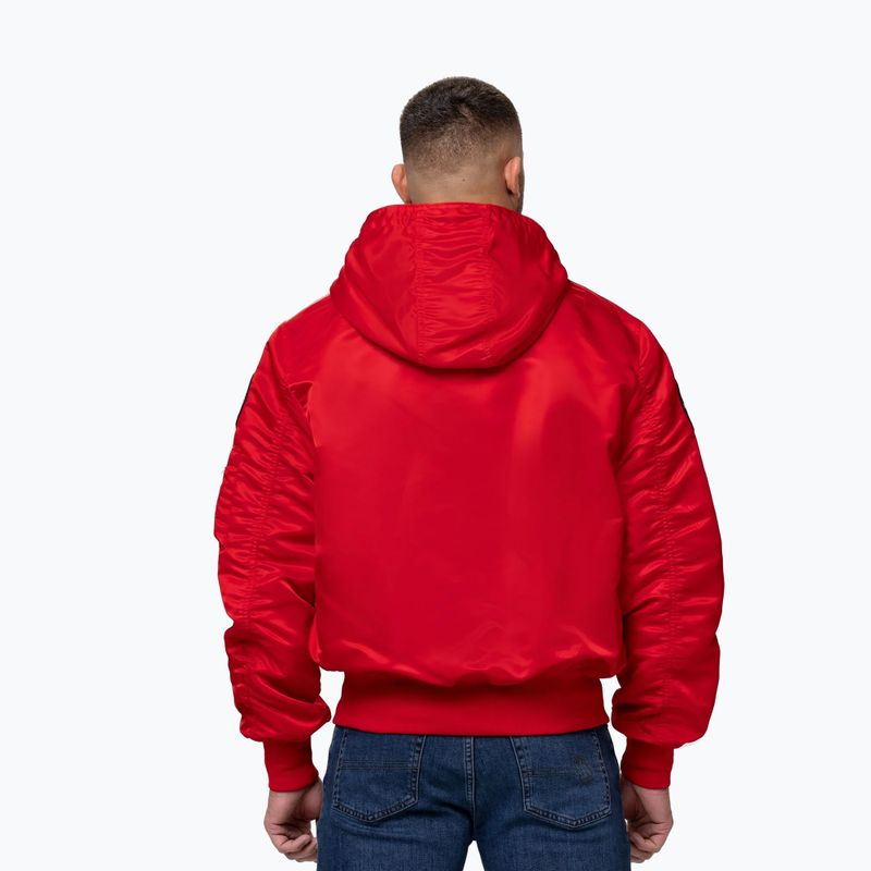 Kurtka męska Pitbull Aero Flight Hooded fluo/red 3