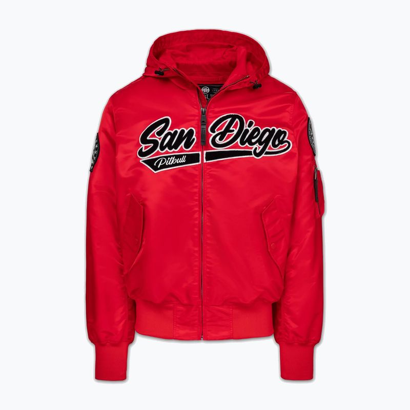 Kurtka męska Pitbull Aero Flight Hooded fluo/red 5