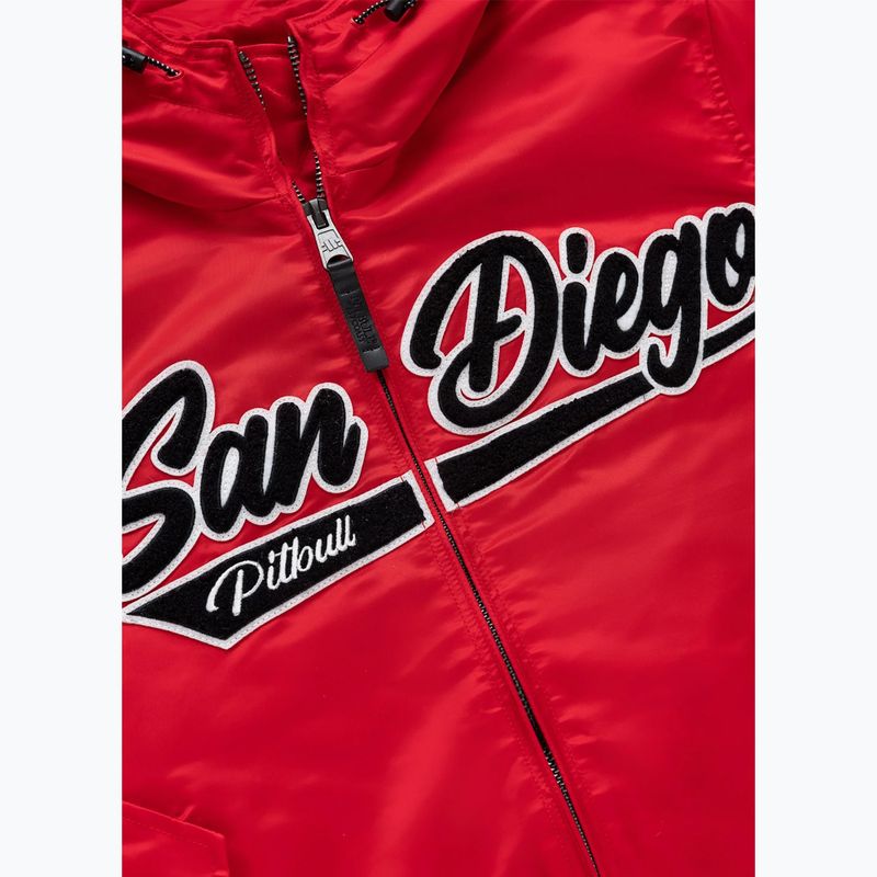 Kurtka męska Pitbull Aero Flight Hooded fluo/red 7
