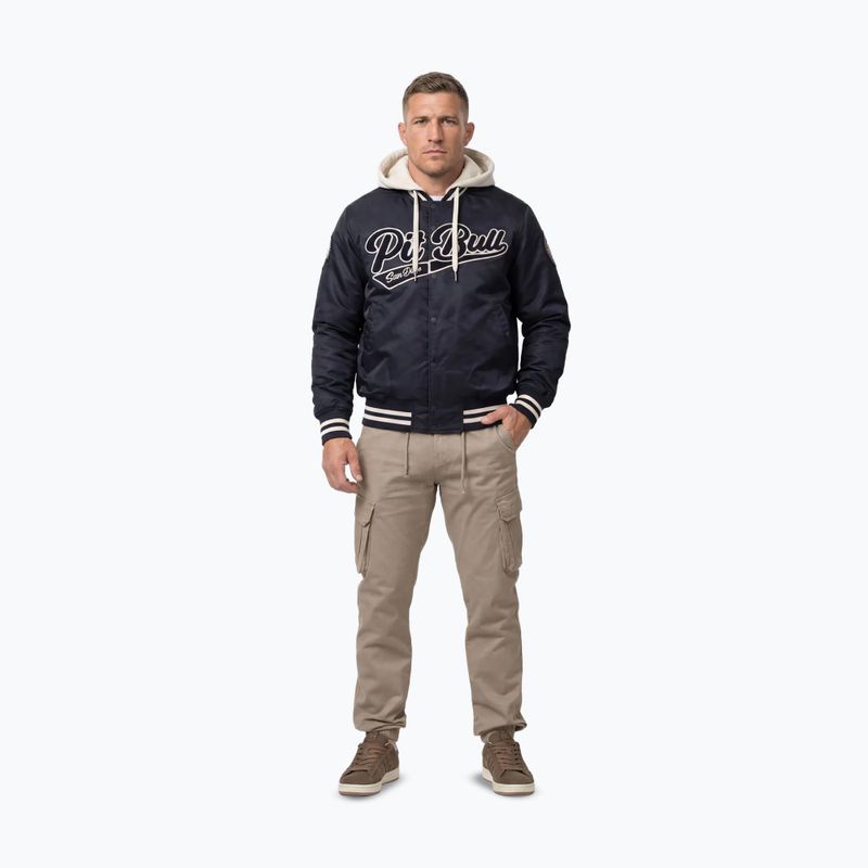 Kurtka męska Pitbull Mason San Diego Baseball Hooded dark navy/beige 3