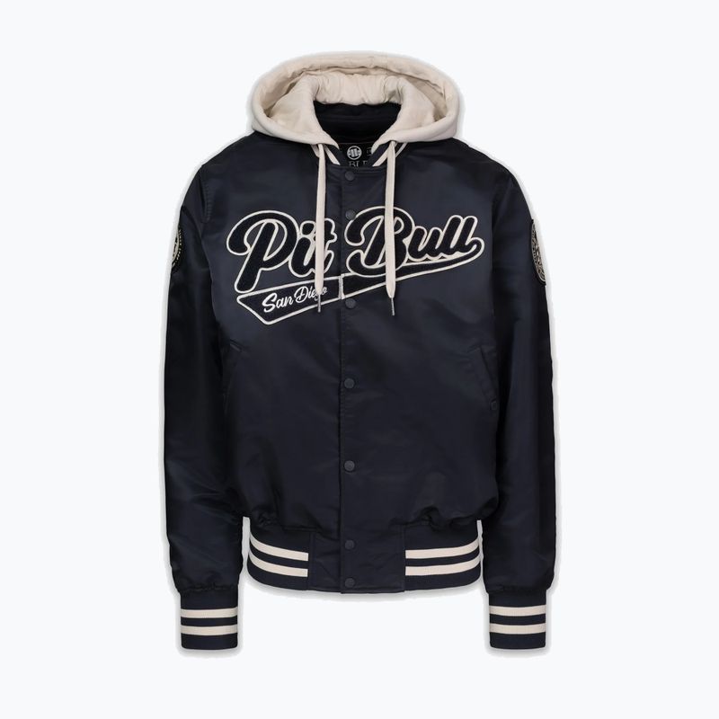 Kurtka męska Pitbull Mason San Diego Baseball Hooded dark navy/beige 4