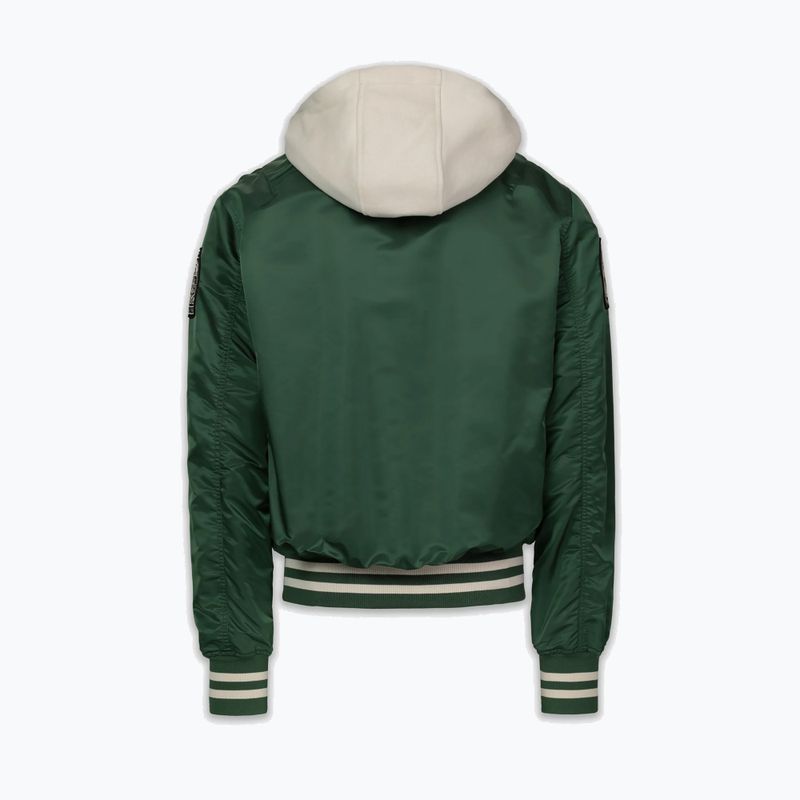 Kurtka męska Pitbull Mason San Diego Baseball Hooded bottle green/beige 5