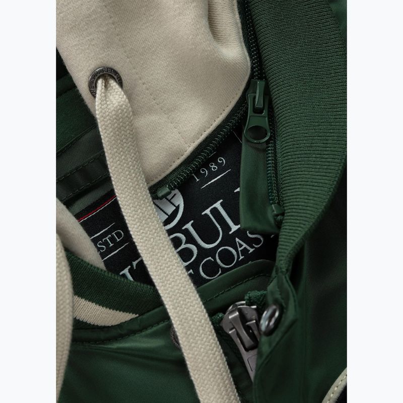 Kurtka męska Pitbull Mason San Diego Baseball Hooded bottle green/beige 8