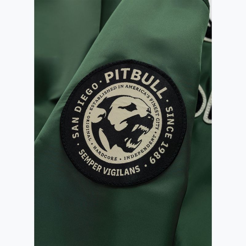 Kurtka męska Pitbull Mason San Diego Baseball Hooded bottle green/beige 9