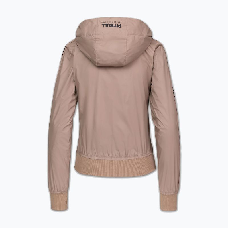 Kurtka damska Pitbull Aaricia Stripes Nylon Hooded dark sand 4