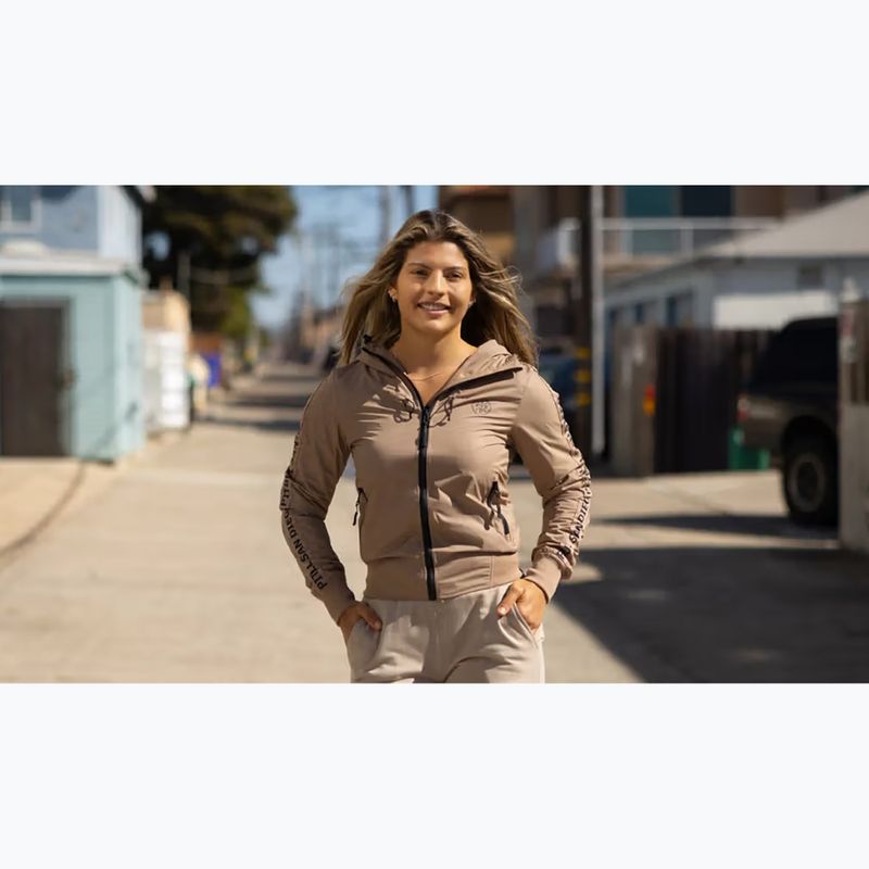 Kurtka damska Pitbull Aaricia Stripes Nylon Hooded dark sand 12