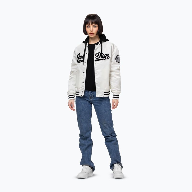 Kurtka damska Pitbull Angela San Diego Hooded Varsity off white 2