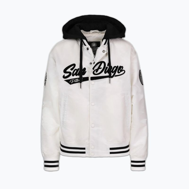 Kurtka damska Pitbull Angela San Diego Hooded Varsity off white 5