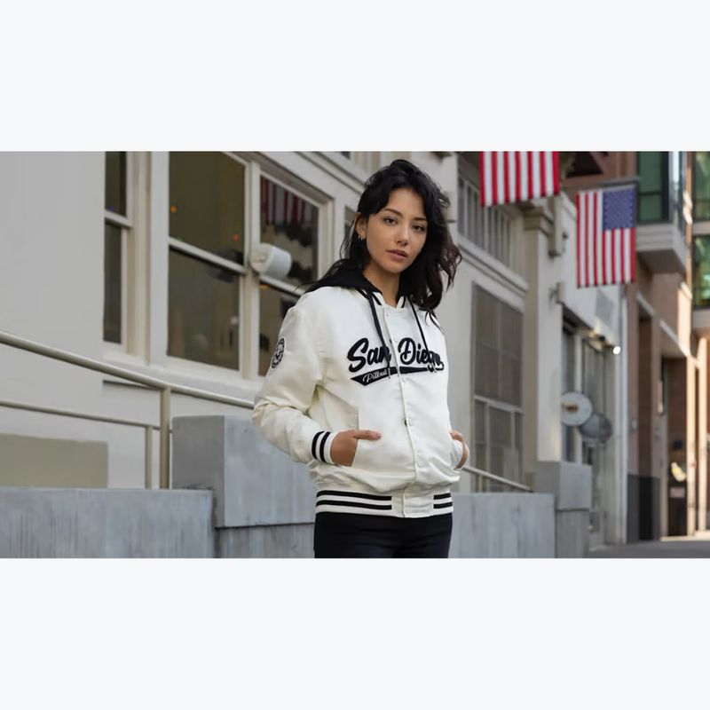 Kurtka damska Pitbull Angela San Diego Hooded Varsity off white 14