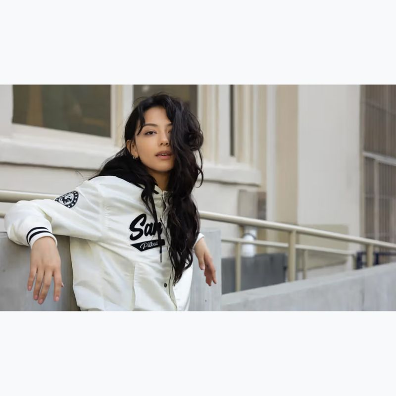 Kurtka damska Pitbull Angela San Diego Hooded Varsity off white 15