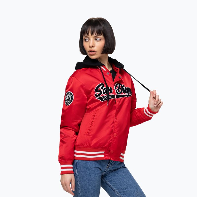 Kurtka damska Pitbull Angela San Diego Hooded Varsity fluo/red 5