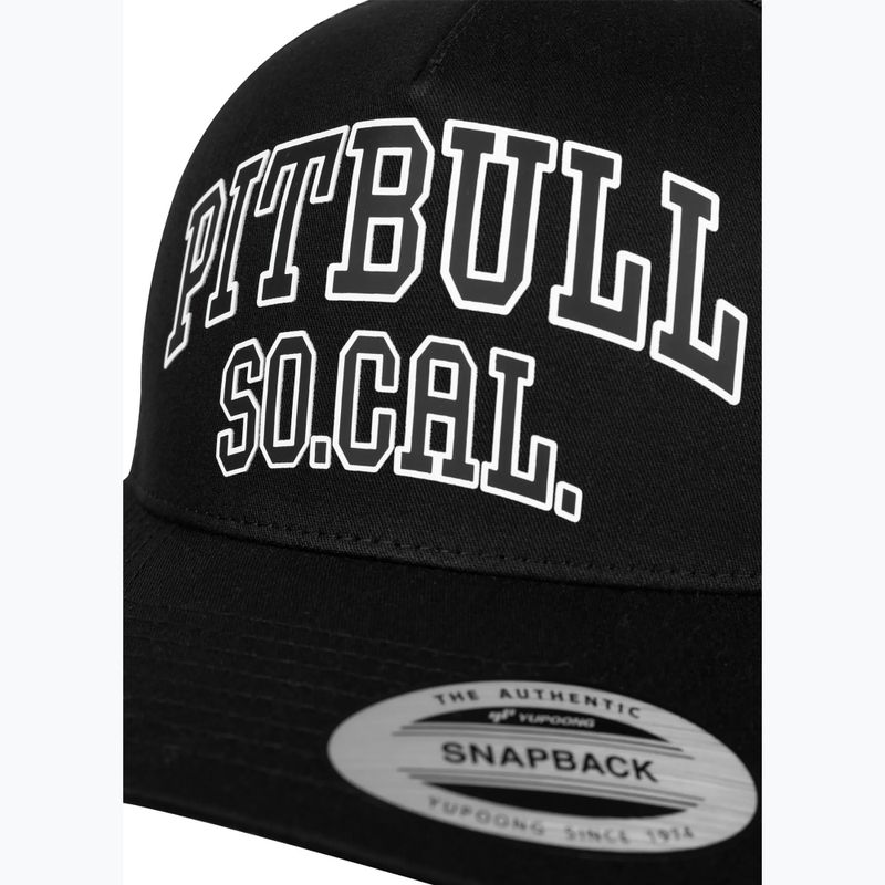 Czapka z daszkiem męska Pitbull "SO.CAL.” Retro Trucker black/black/white 3