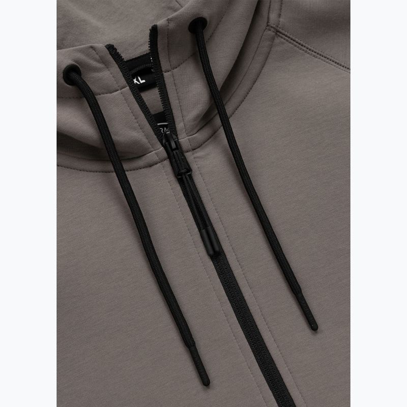 Bluza męska Pitbull Dogwood Hooded Zip Sweatshirt taupe 7