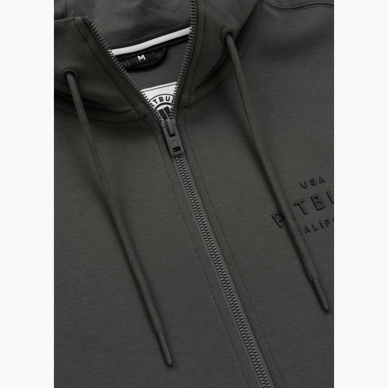 Bluza męska Pitbull Sampson Hooded Zip Sweatshirt grey/green 8