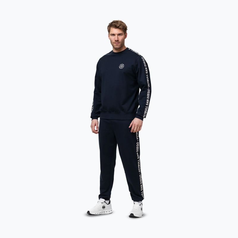 Bluza męska Pitbull Tape Parker Crewneck dark navy 2