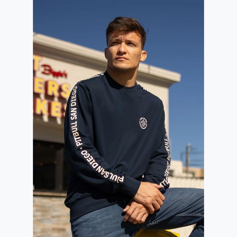 Bluza męska Pitbull Tape Parker Crewneck dark navy 10