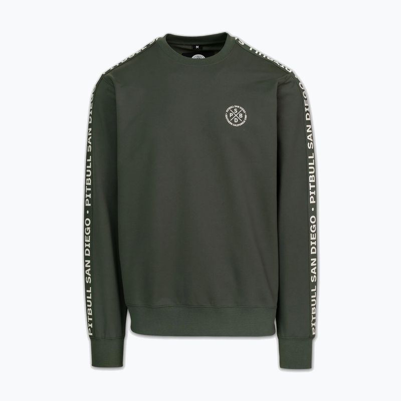 Bluza męska Pitbull Tape Parker Crewneck old green 5