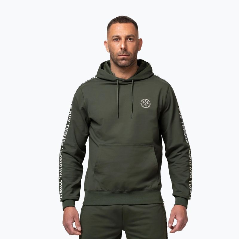 Bluza męska Pitbull Tape Parker Hooded old green