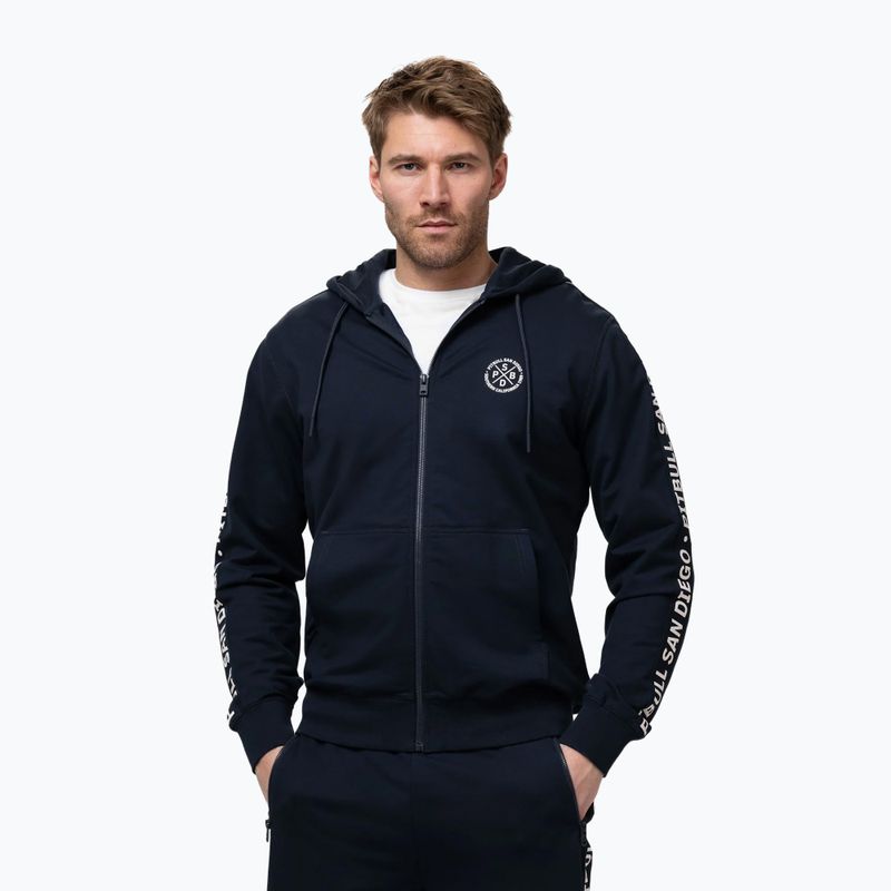 Bluza męska Pitbull Tape Parker Hooded Zip dark navy