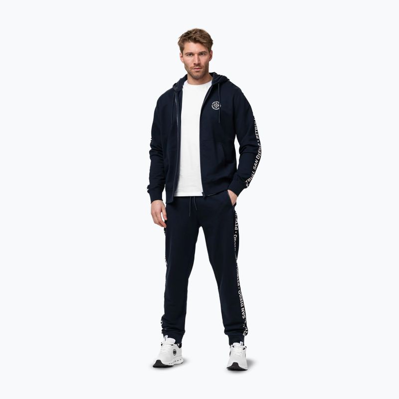 Bluza męska Pitbull Tape Parker Hooded Zip dark navy 2