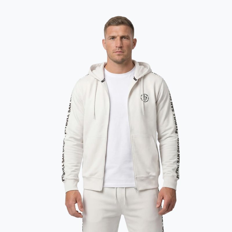 Bluza męska Pitbull Tape Parker Hooded Zip off white