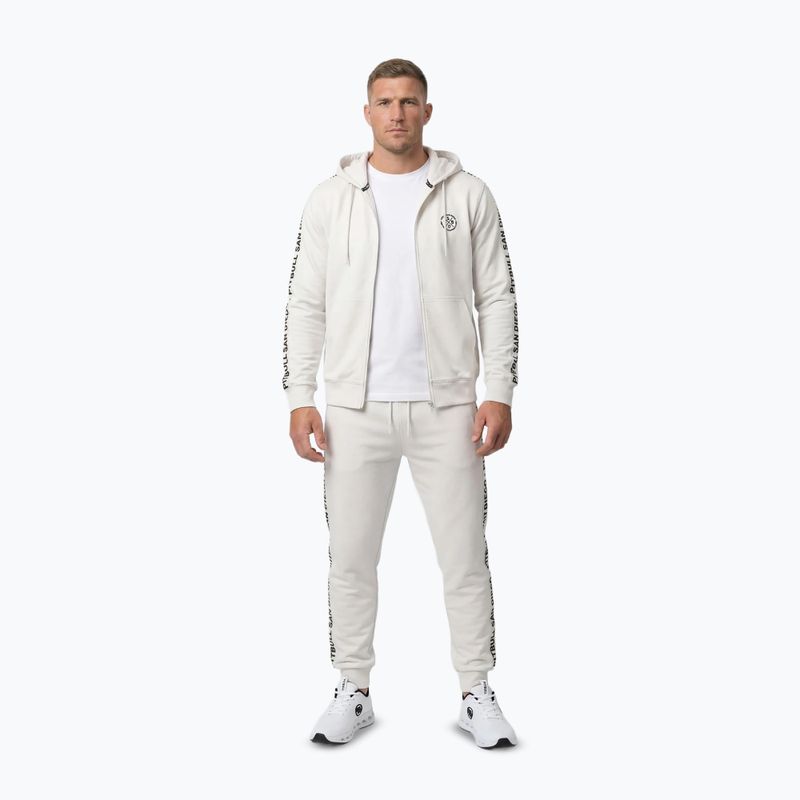 Bluza męska Pitbull Tape Parker Hooded Zip off white 2